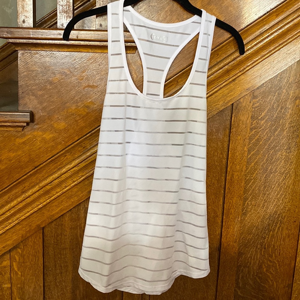 Zyia Active White Havana Tank. Large. EUC.
